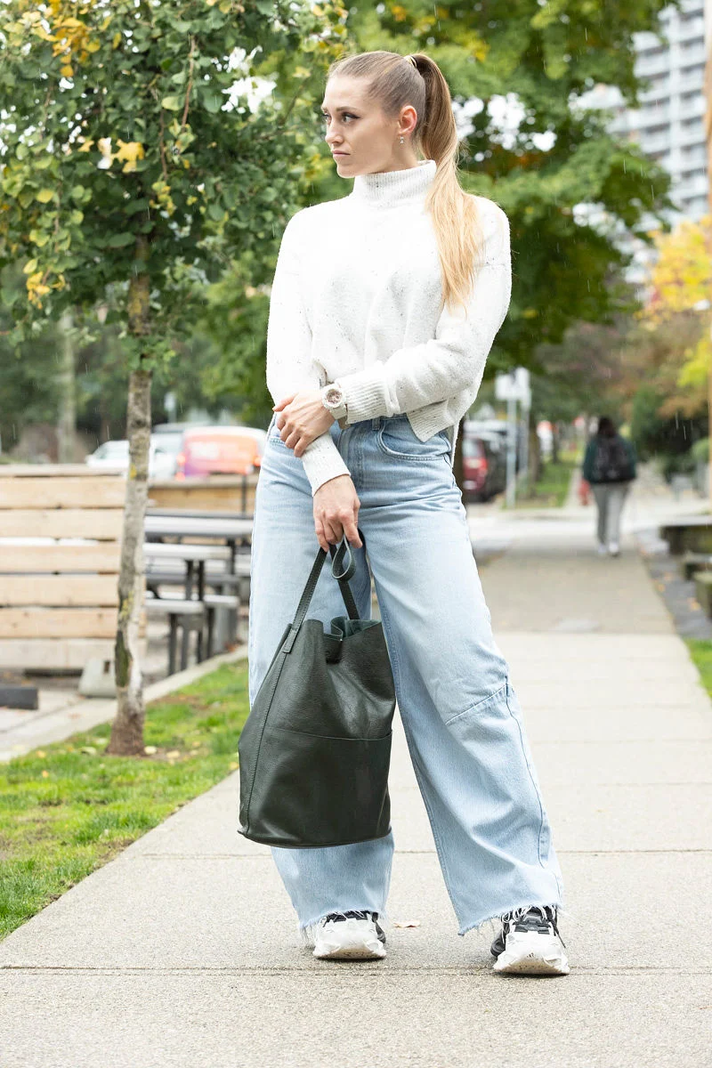 Lila Pocket Tote Hunter Green