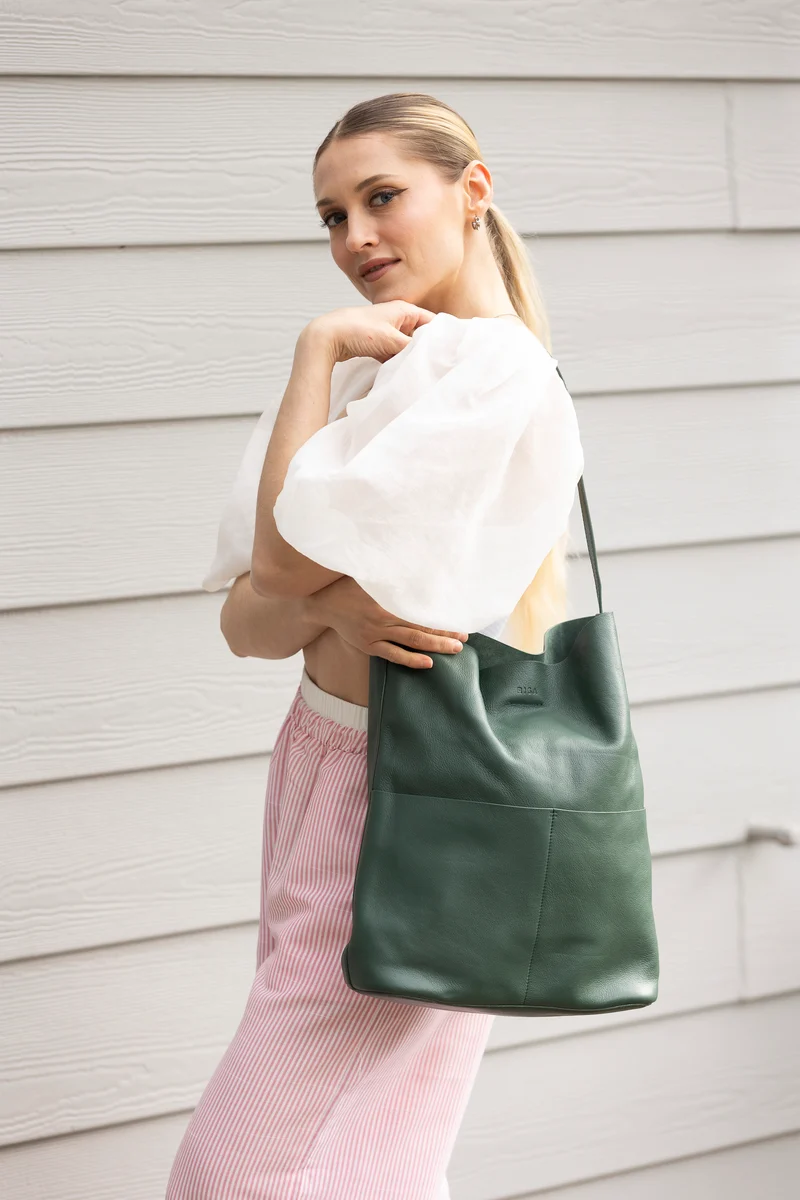 Lila Pocket Tote Sea Weed