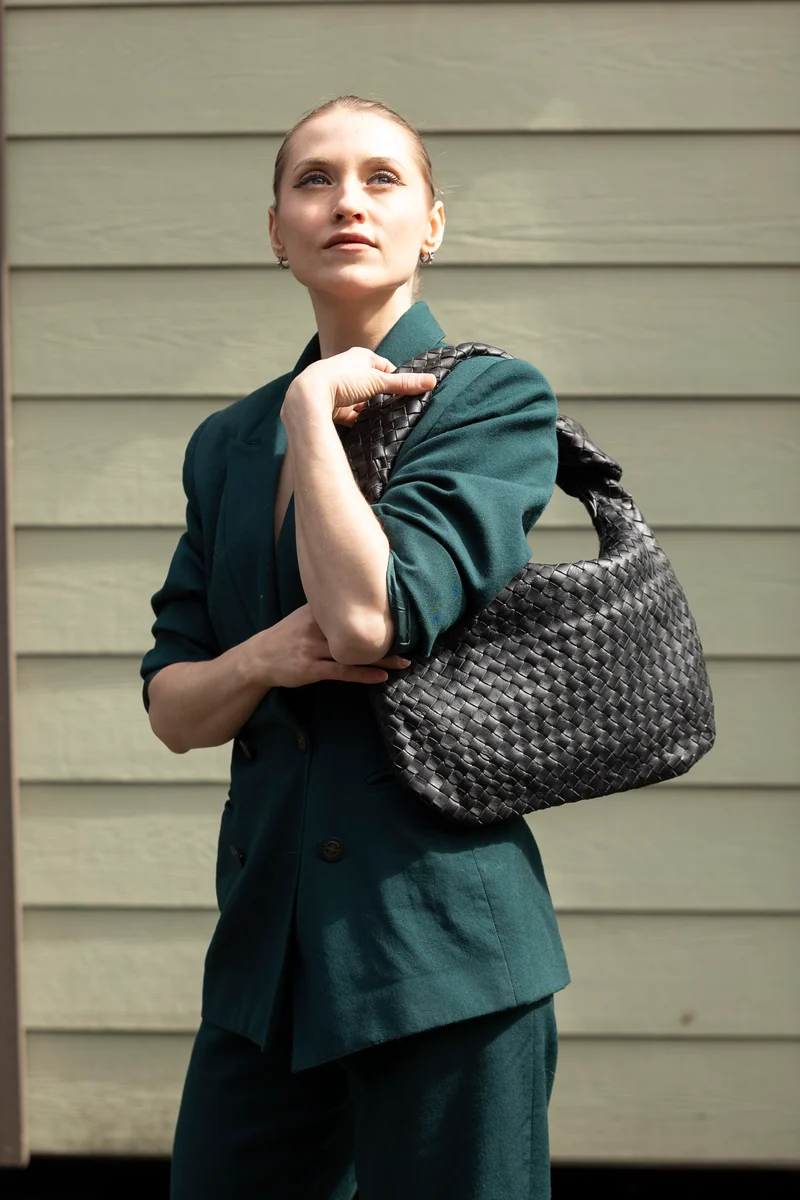 Zar Hand Woven Bag Black