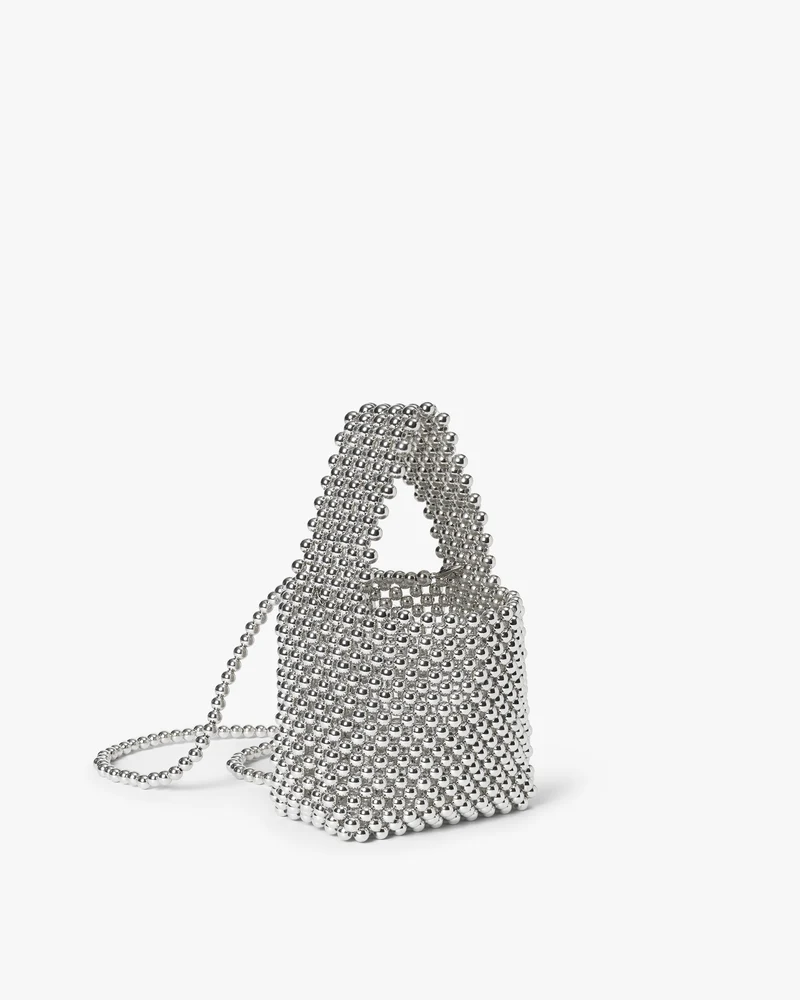 Small Beaded Chrome Håndtaske
