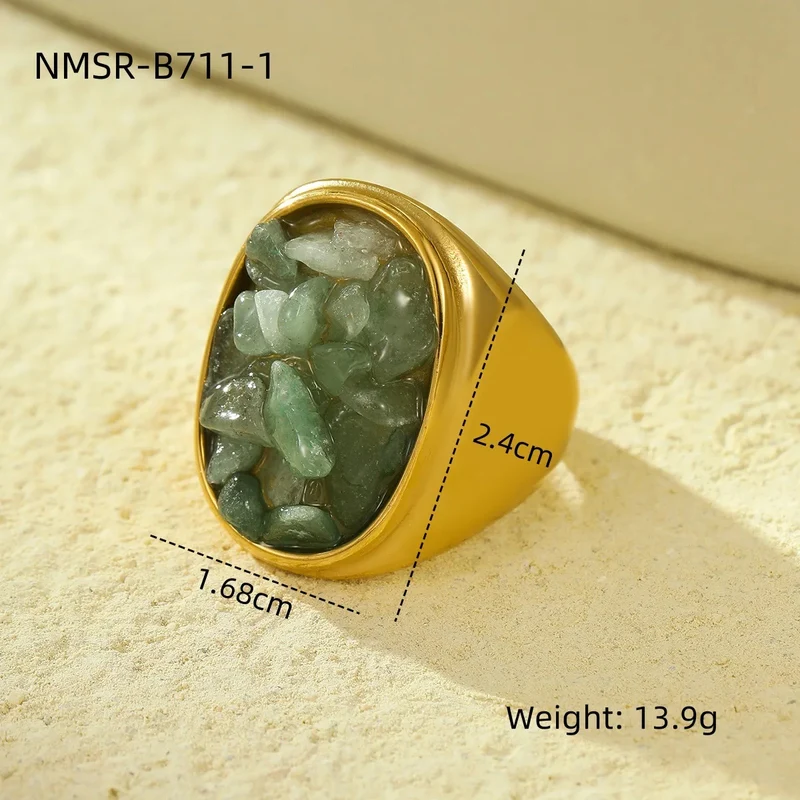 Natural Stone Statement Ring