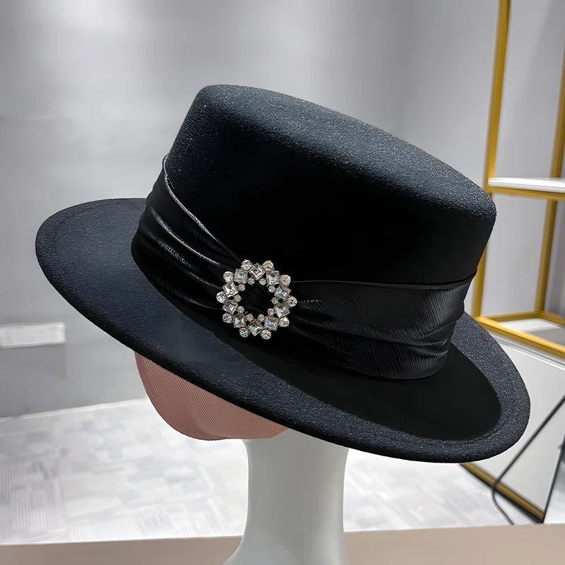 Wool Flat-Top Hat
