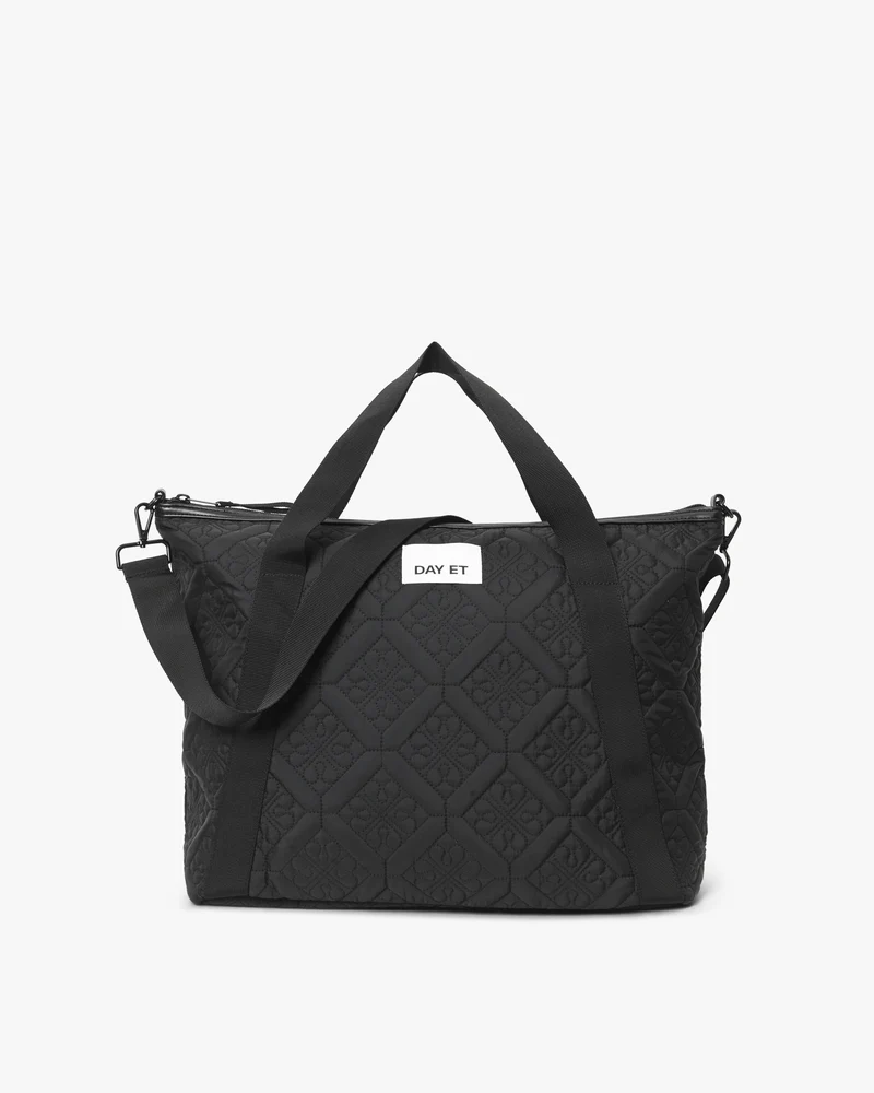Large Floral Quilt Crossbody Shoppingväska