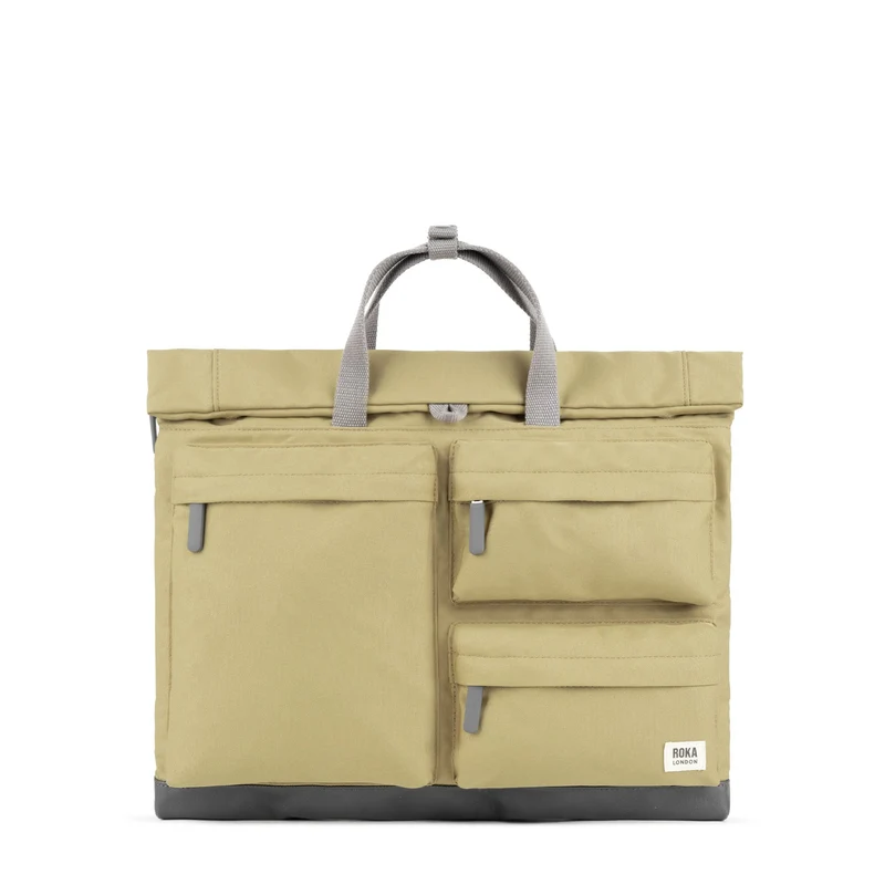 ROKA Blackfriars M Kaki Återvunnen Canvas Bag