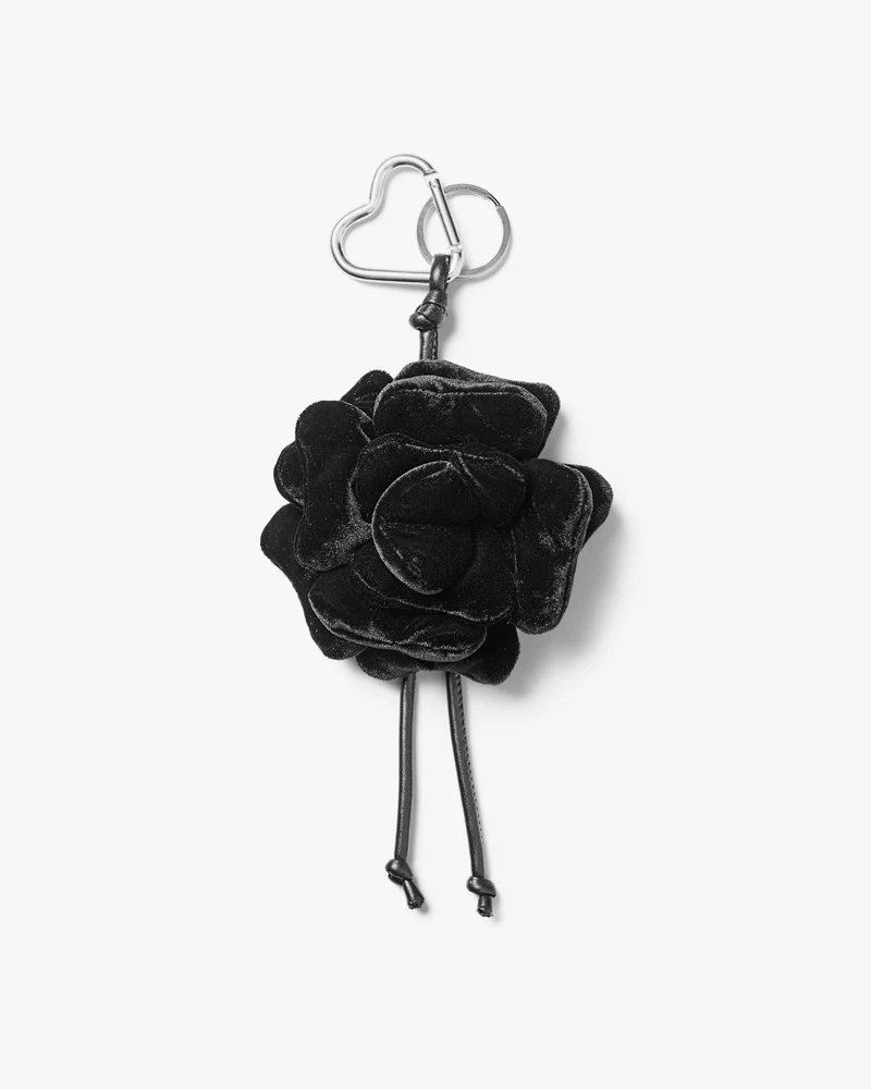 Velour Flower Bag Charm