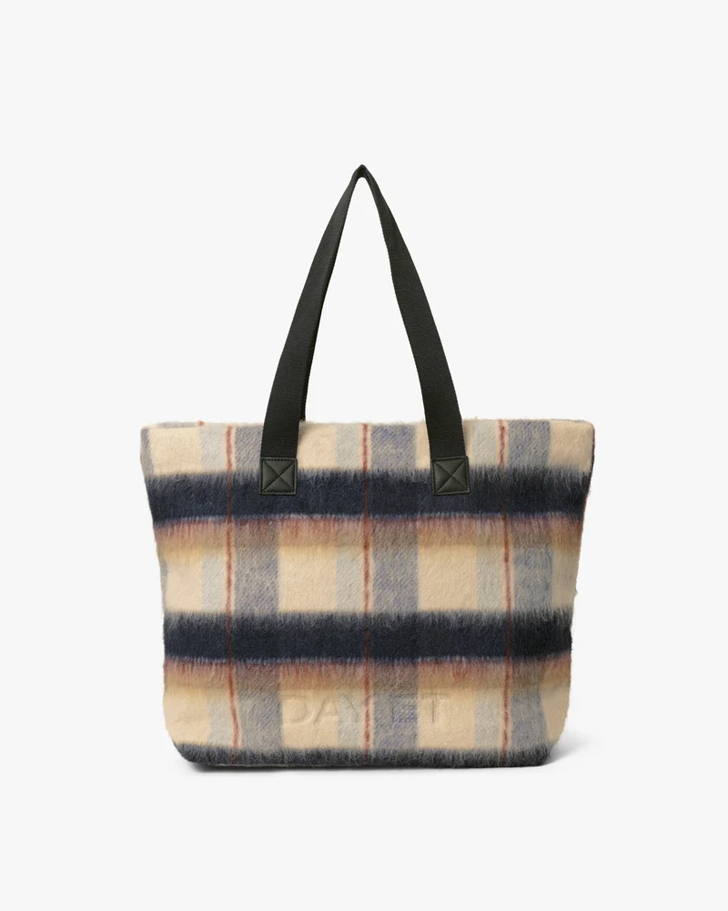 Woolen Checkered Shoppingväska