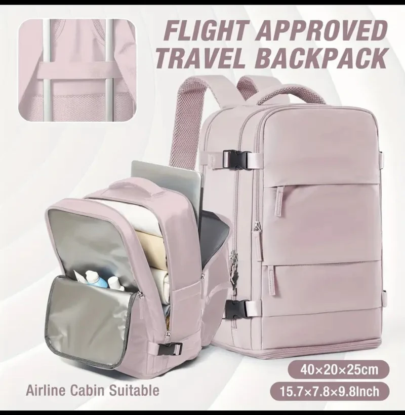 Smart Explorer 40x20x25 Travel Backpack for airline cabin, Shoe Compartment & Laptop Sleeve, Adjustable Straps, for Daily Commute & Outdoor Adventures, flight, suitcase, luggage, bag