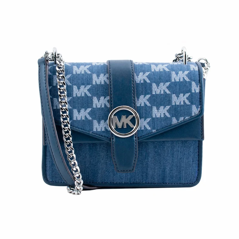 Michael Kors Axelväska Greenwich Magnetisk Stangning Blå