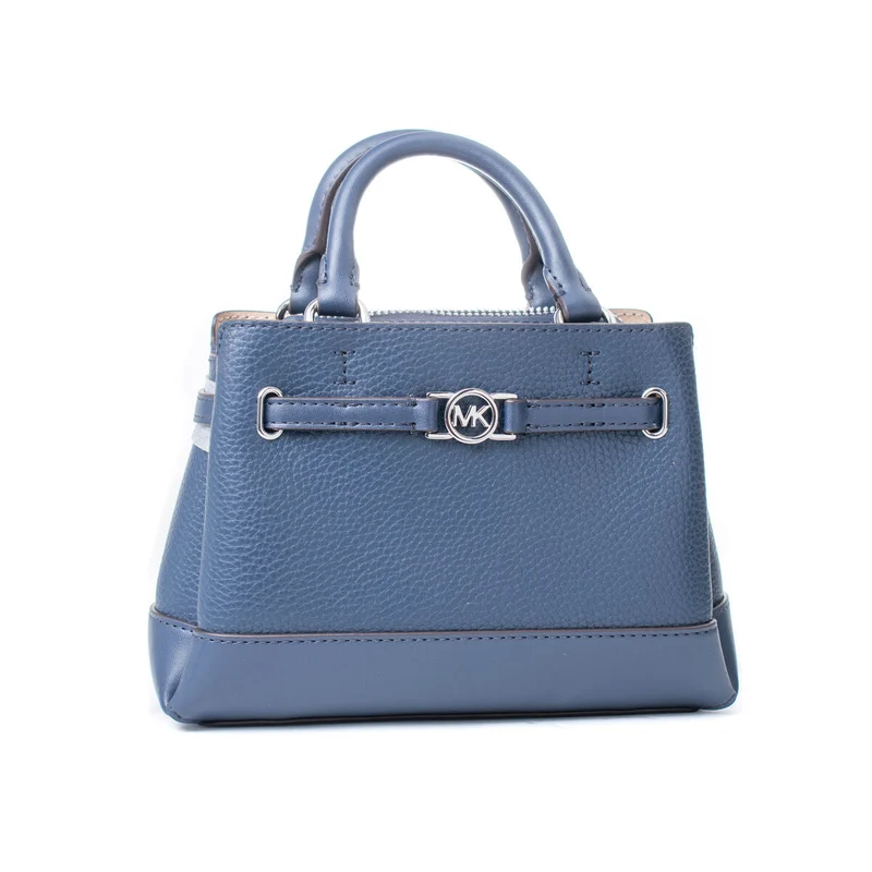Michael Kors Handväska Reed Fullkornslader Blå