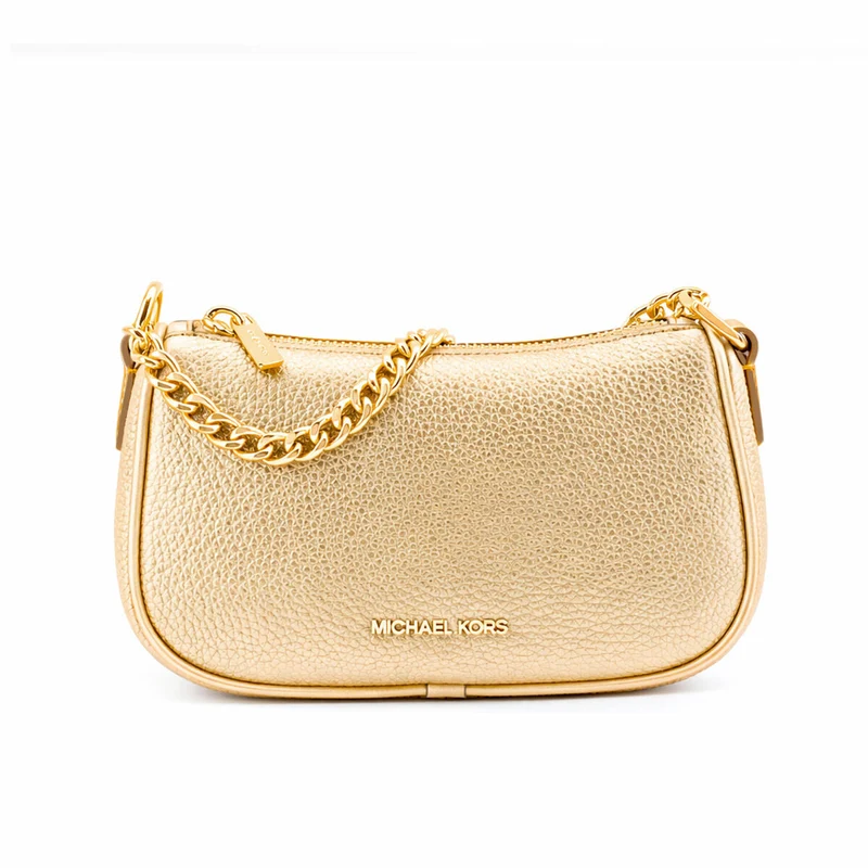 Michael Kors Axelväska Carmela Fullgrain Blixtlasbeslag Guld