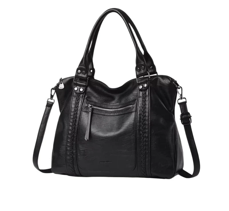 Billig stor handväska dam – tote bag & crossbody väska med axelrem