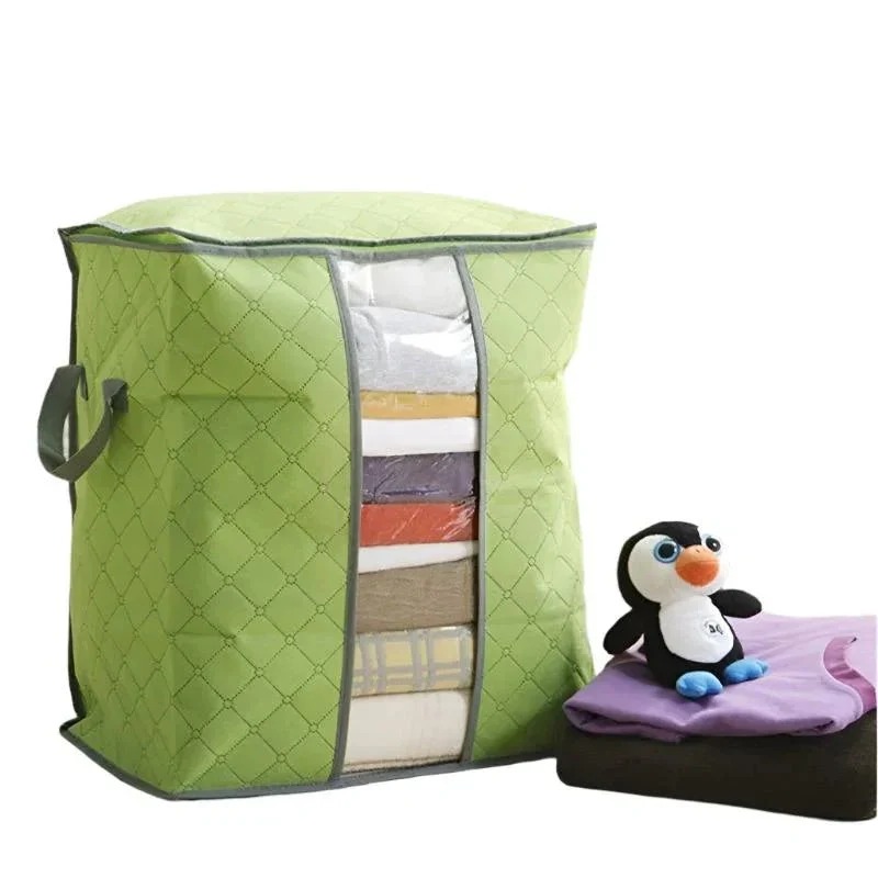 Large Capacity Transparent Clothing Storage Bags With Handles