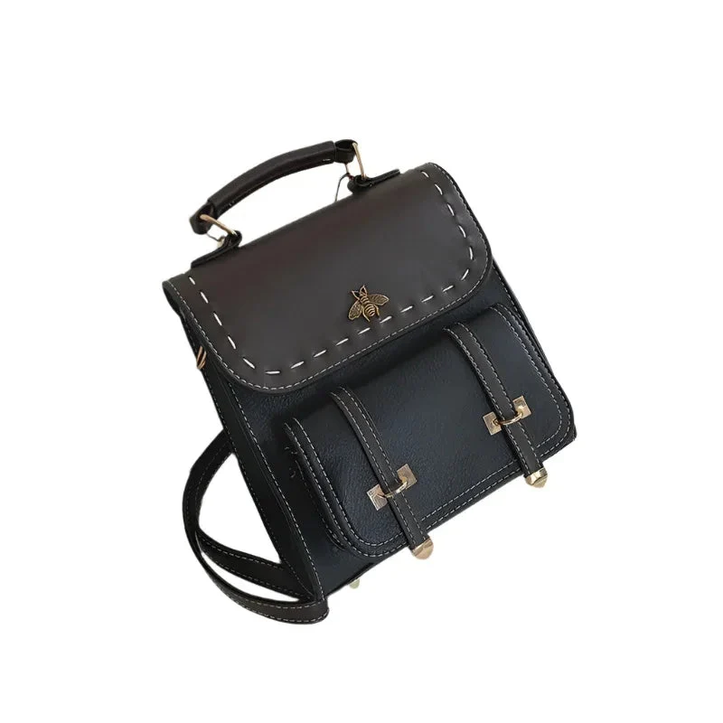 Vintage Small Elegant PU Leather Women's Backpacks
