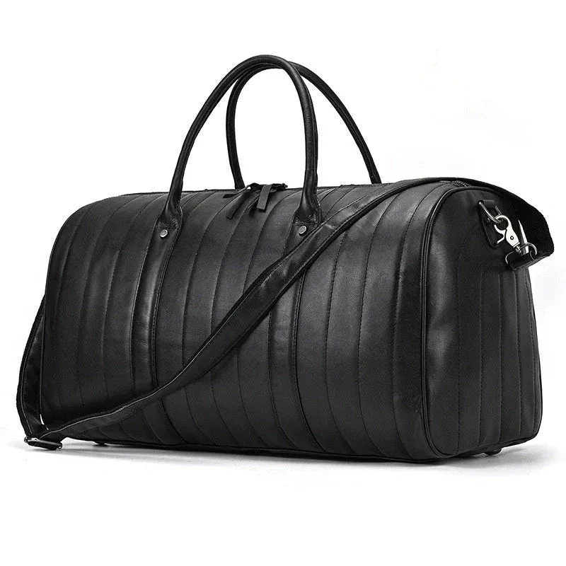 Men's Black Shoulder Traveling Bag