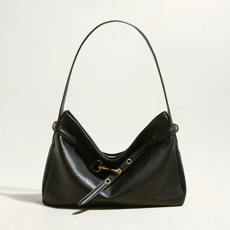 Mediun Slouchy Leather Shoulder Bag