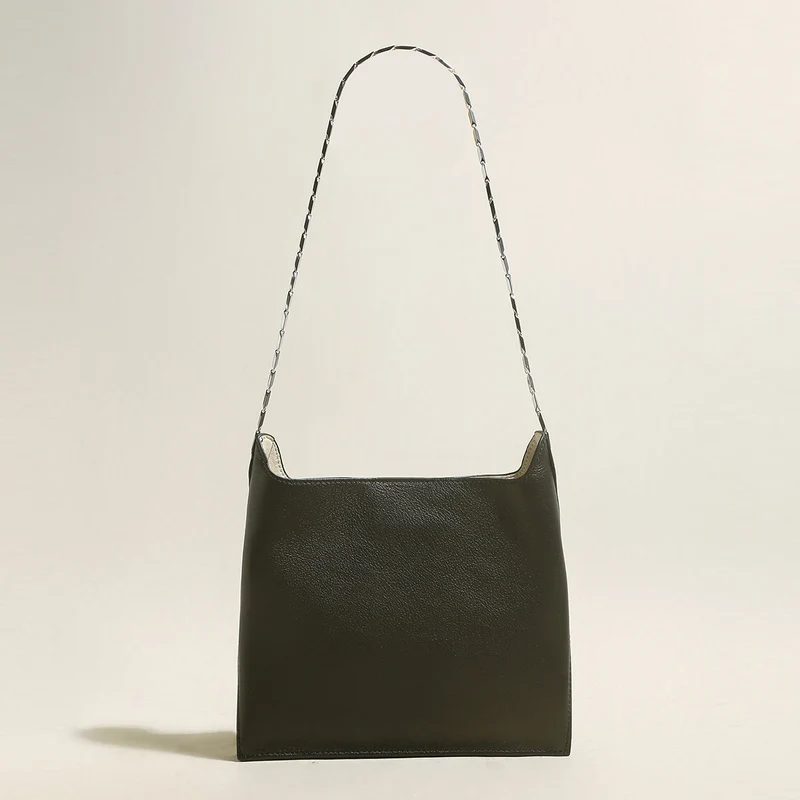 Sandra Leather Shoulder Bucket Bag