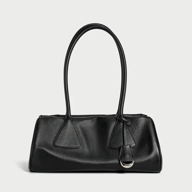 Classic Baguette Leather Shoulder Bag