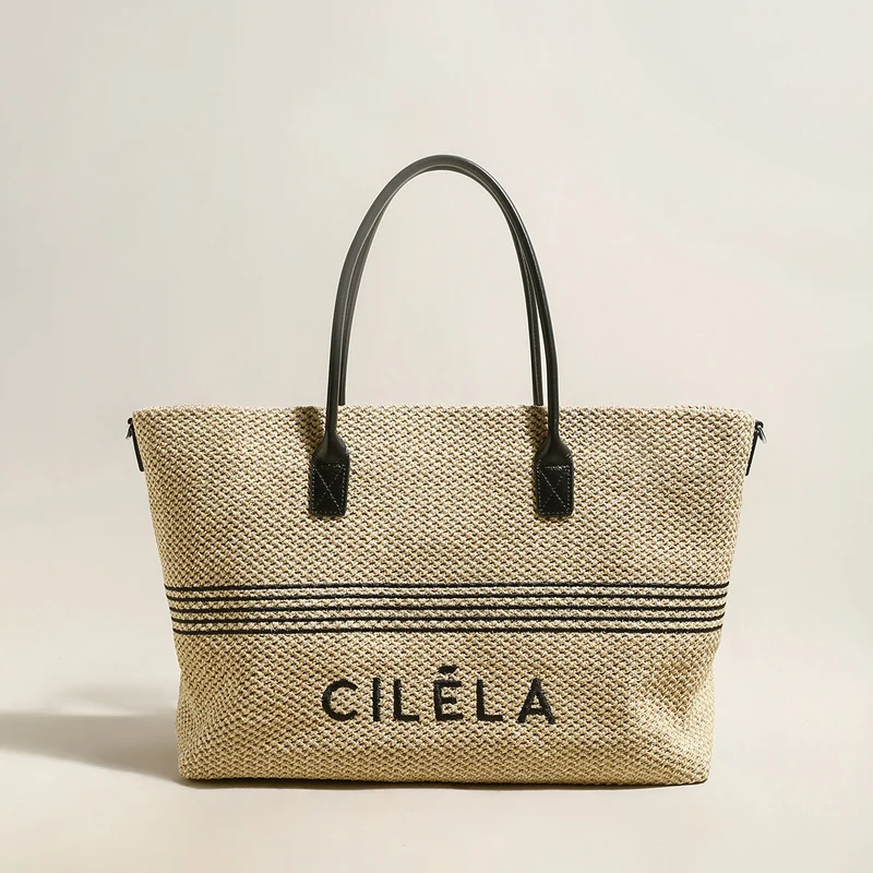 CILELA Raffia Beach Tote Bag