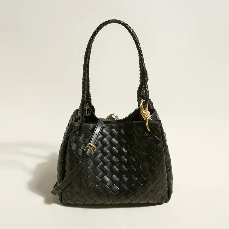 Milton Woven Leather Tote Bag