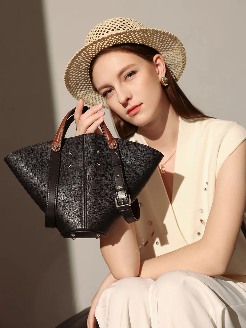 Taormina Trapezoid Top Handle Bag