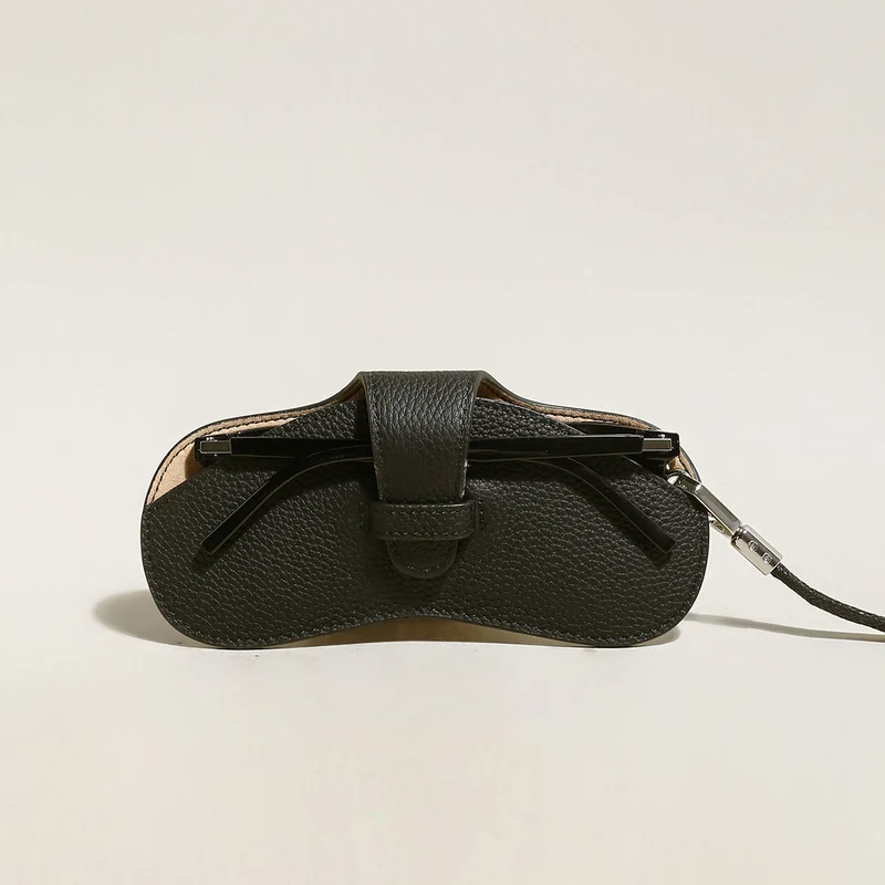 Leather Crafted Sunglasses Wrist Pouch