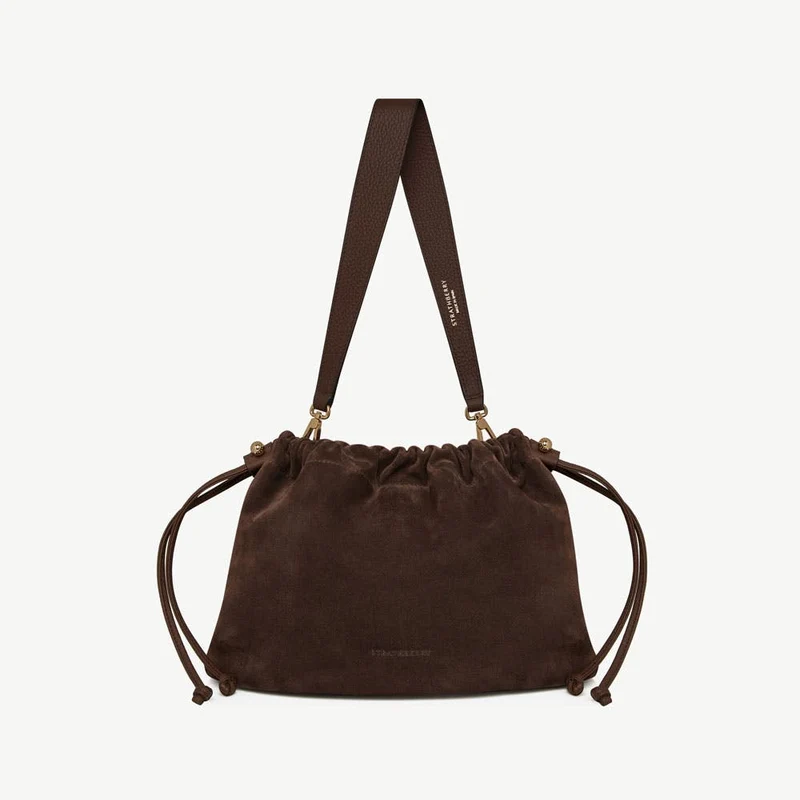 Charlotte Midi Drawstring - Chocolate Suede