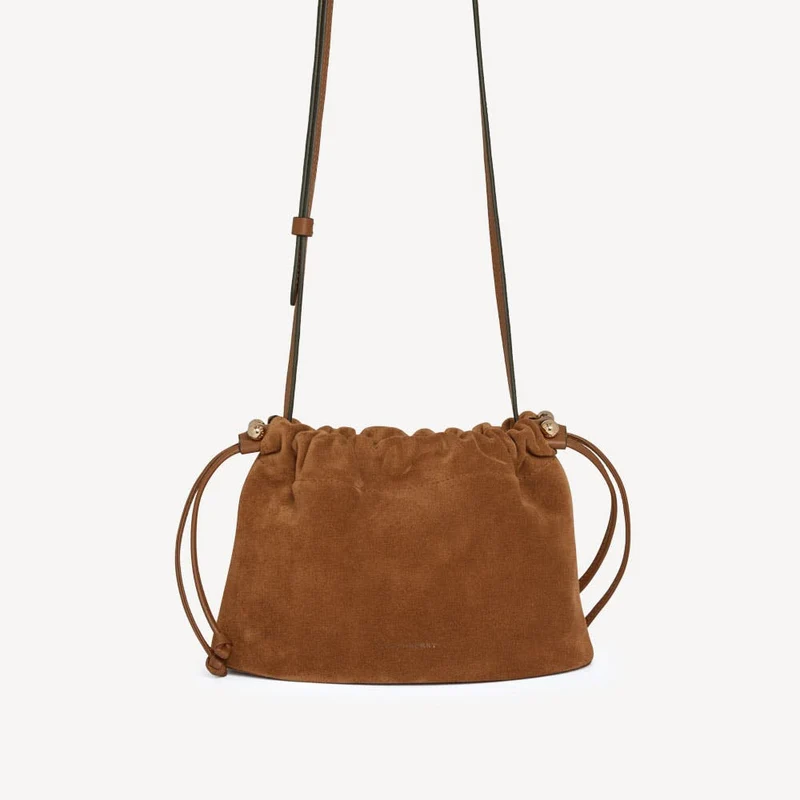 Charlotte Drawstring - Tan Suede