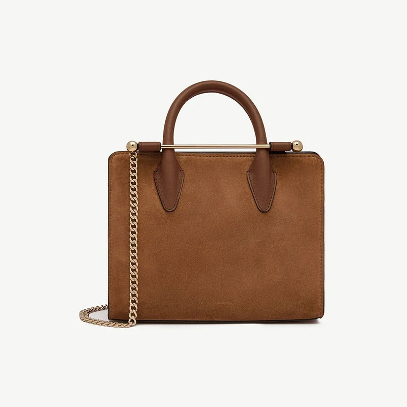 Mini Tote - Tan Suede