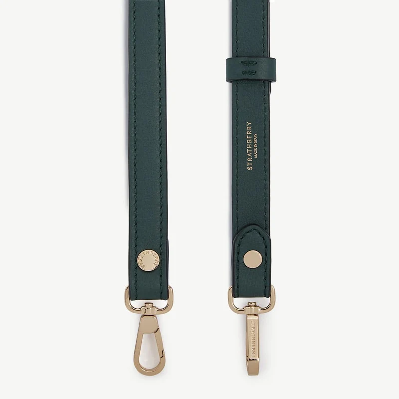 Thin Adjustable Leather Strap - Bottle Green