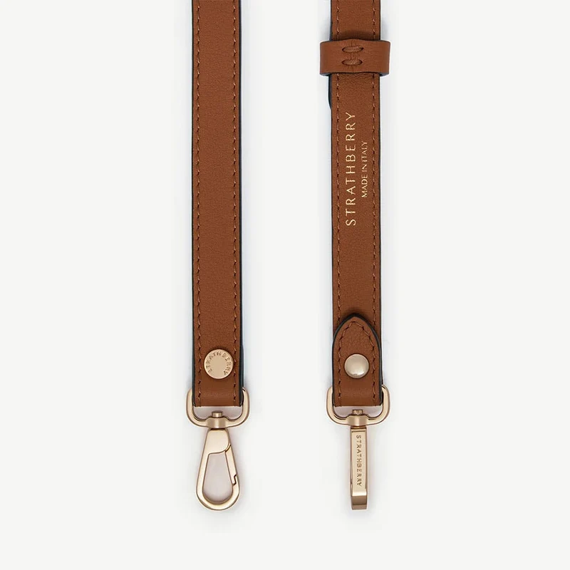 Thin Adjustable Leather Strap - Chestnut