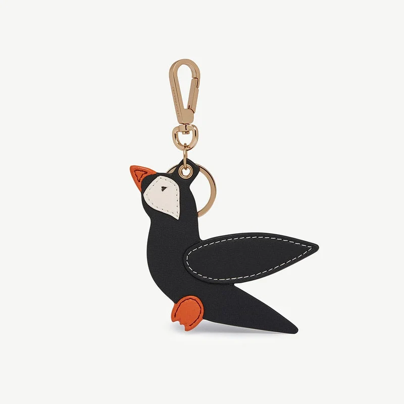 Bag Charm - Puffin Black/Vanilla/Marmalade