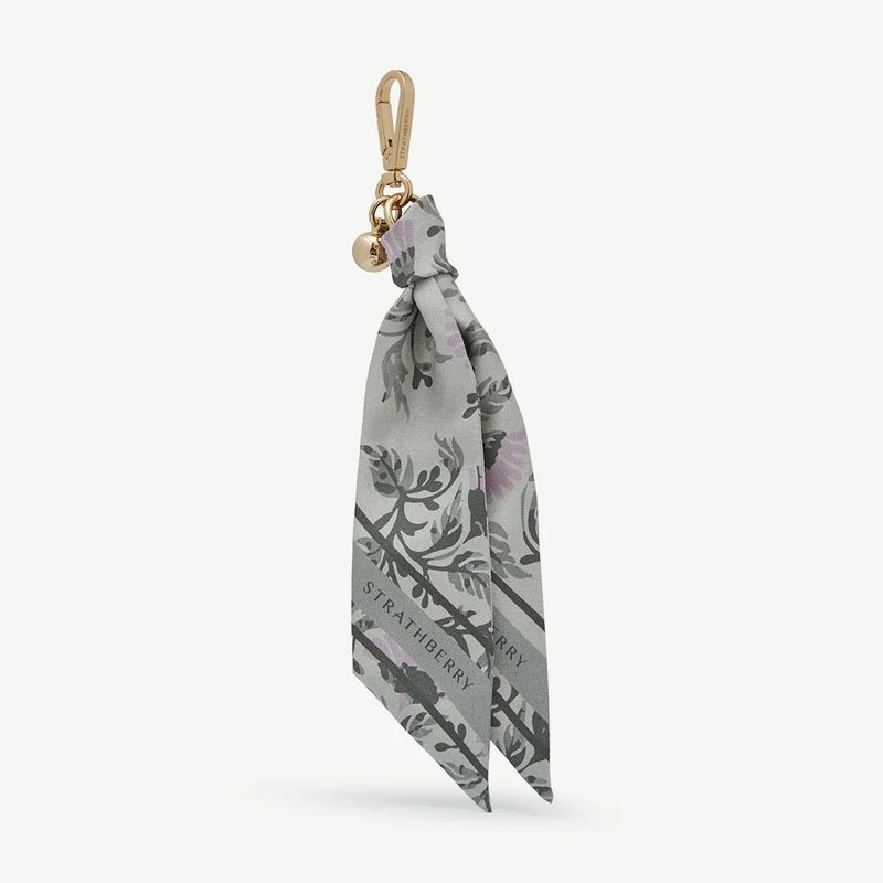 Silk Charm - Green Thistle Print