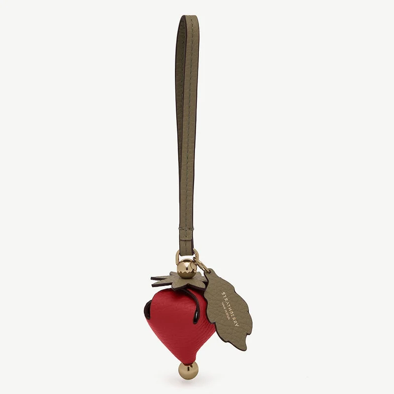 Bag Charm - Strawberry Red/Green