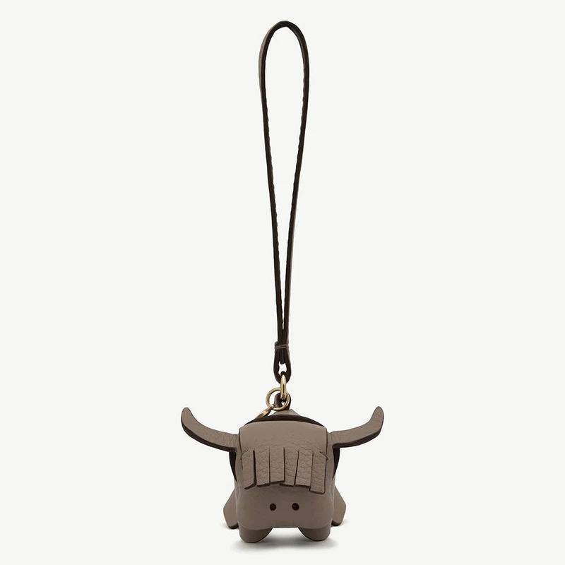 Bag Charm - Highland Cow Taupe