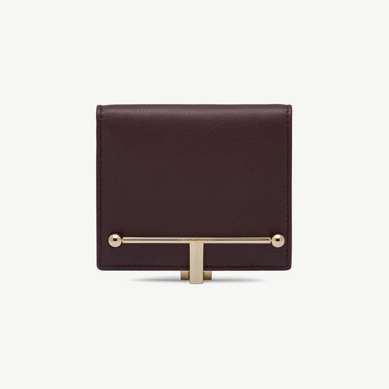 Melville Street Wallet - Burgundy/Walnut