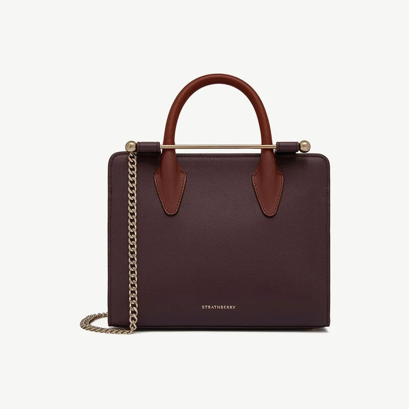 Mini Tote - Burgundy/Chestnut/Walnut