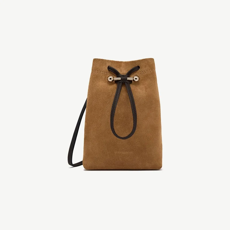 Osette Midi Pouch - Toffee Suede/Espresso