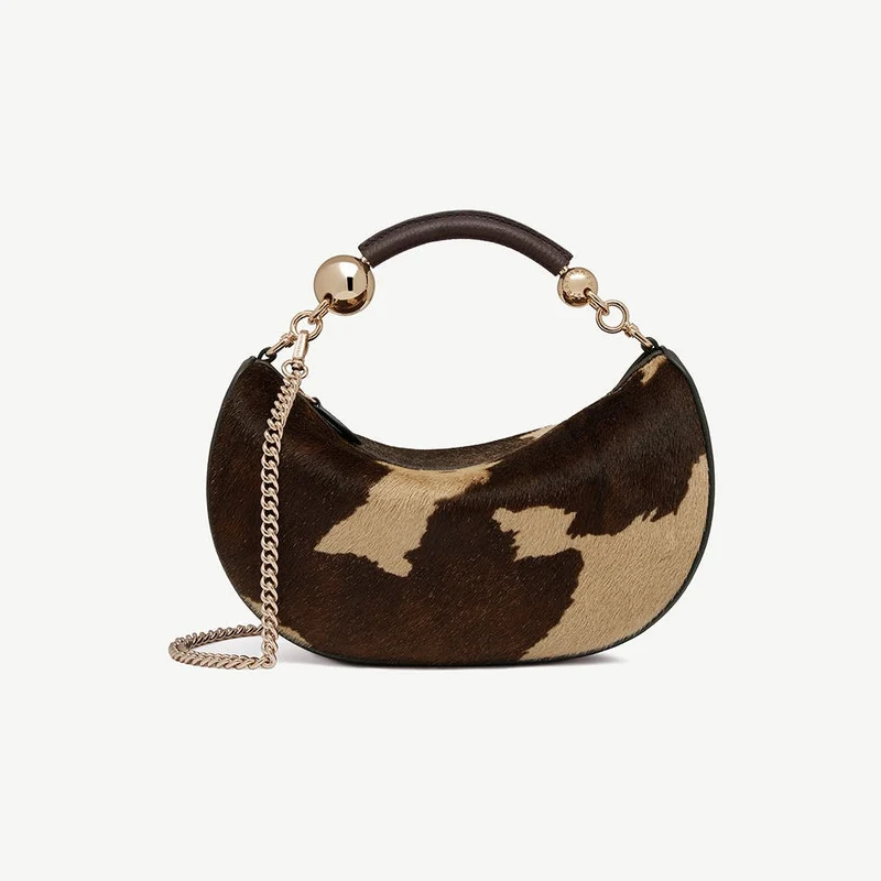 Crescent Moon Mini - Sand/Espresso Spot Print