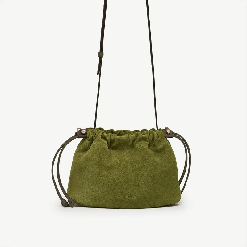 Charlotte Drawstring - Lime Suede/Khaki
