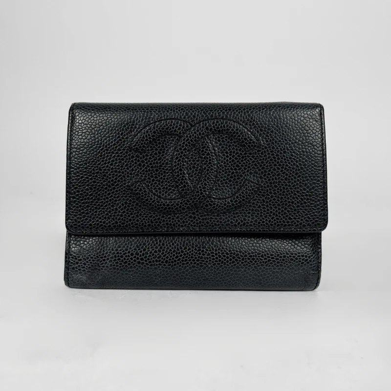 Chanel Svart kaviar medium