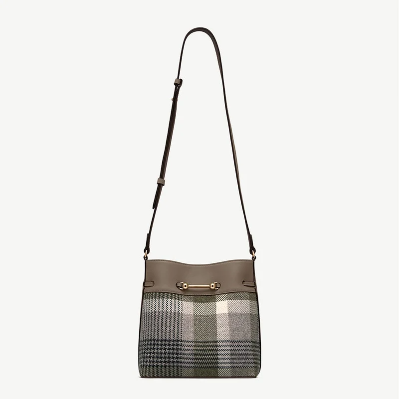 Corda Bucket - Strathberry Tartan Taupe