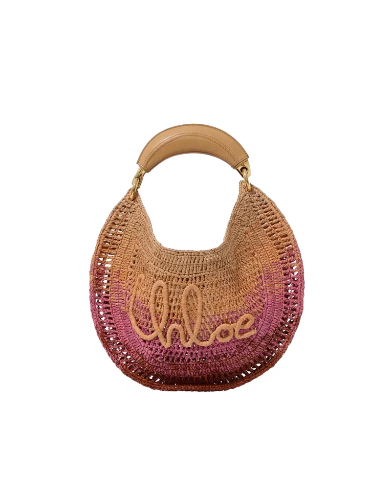 Chloé Summer Banana Hobo Raffia Bag