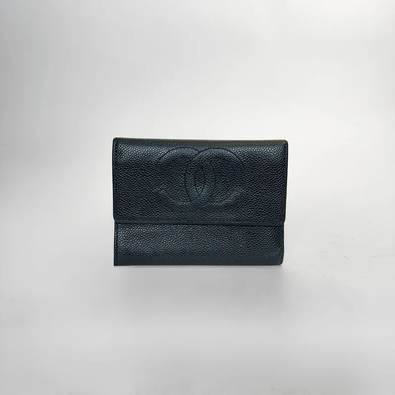 Chanel Plånbok Medium Caviar Läder