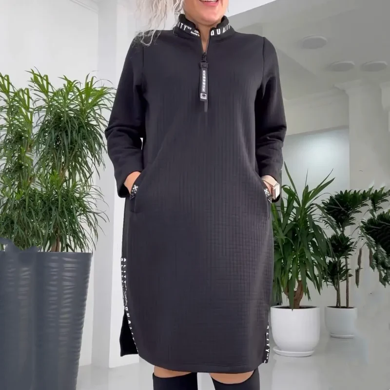 👗Lässiges, lockeres, übergroßes Midikleid für Damen🌹