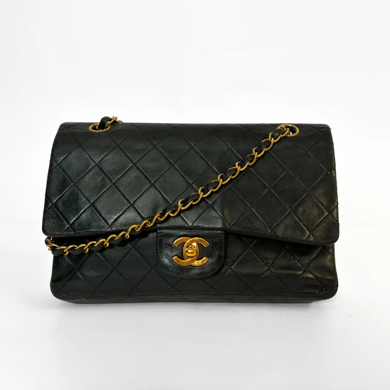 Chanel Mellanstor klassisk dubbel Flapbag