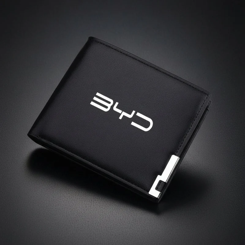 BYD Billogotypplånbok och registreringsnummer med logotyp