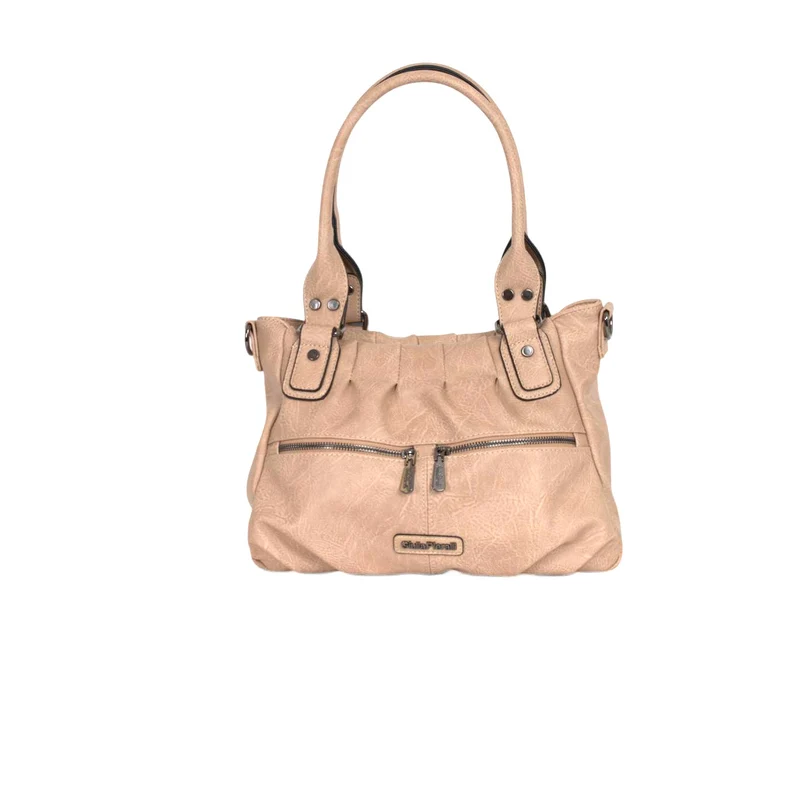 Giulia Pieralli Classic Ruffle Handbag Sand