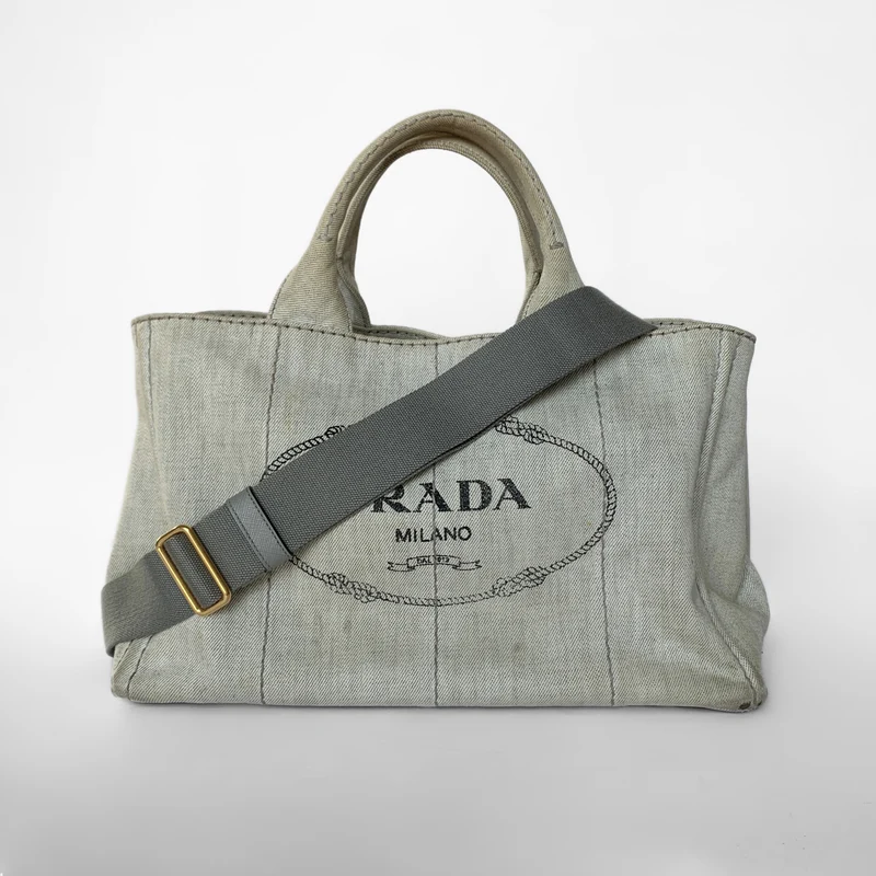 Prada Canapa Tote Large Denim