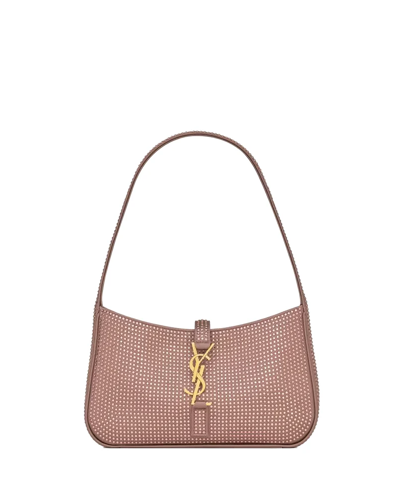 Saint Laurent mini LE 5 À 7 in satin and crystals