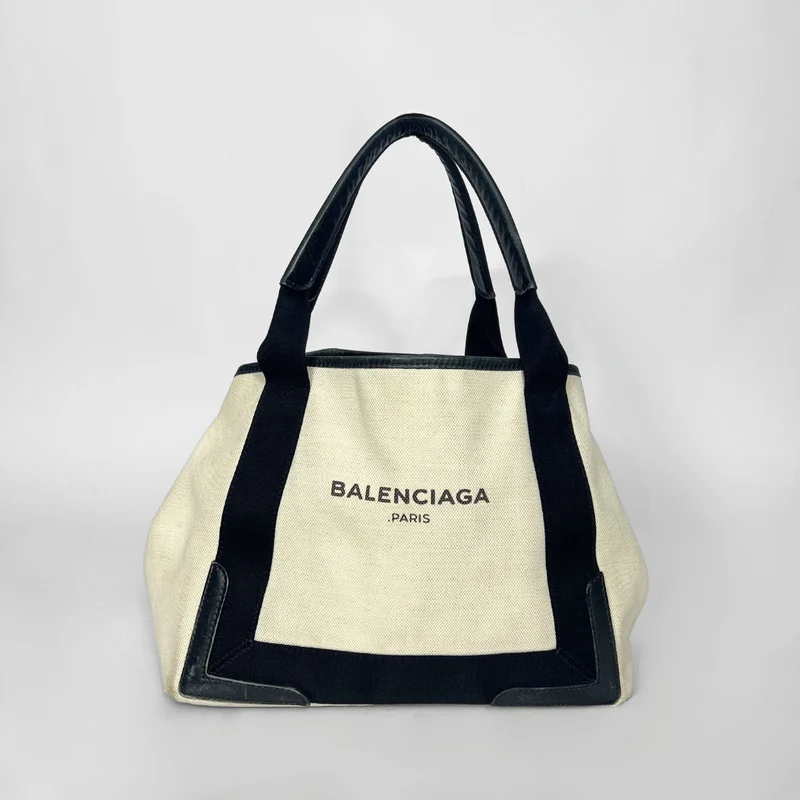 Balenciaga svart / vit Shopper
